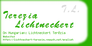 terezia lichtneckert business card