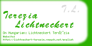 terezia lichtneckert business card